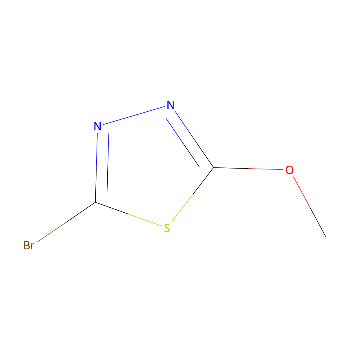 2-Bromo-5-methoxy-1,3,4-thiadiazole molecular structure, CAS 1343268-86-9
