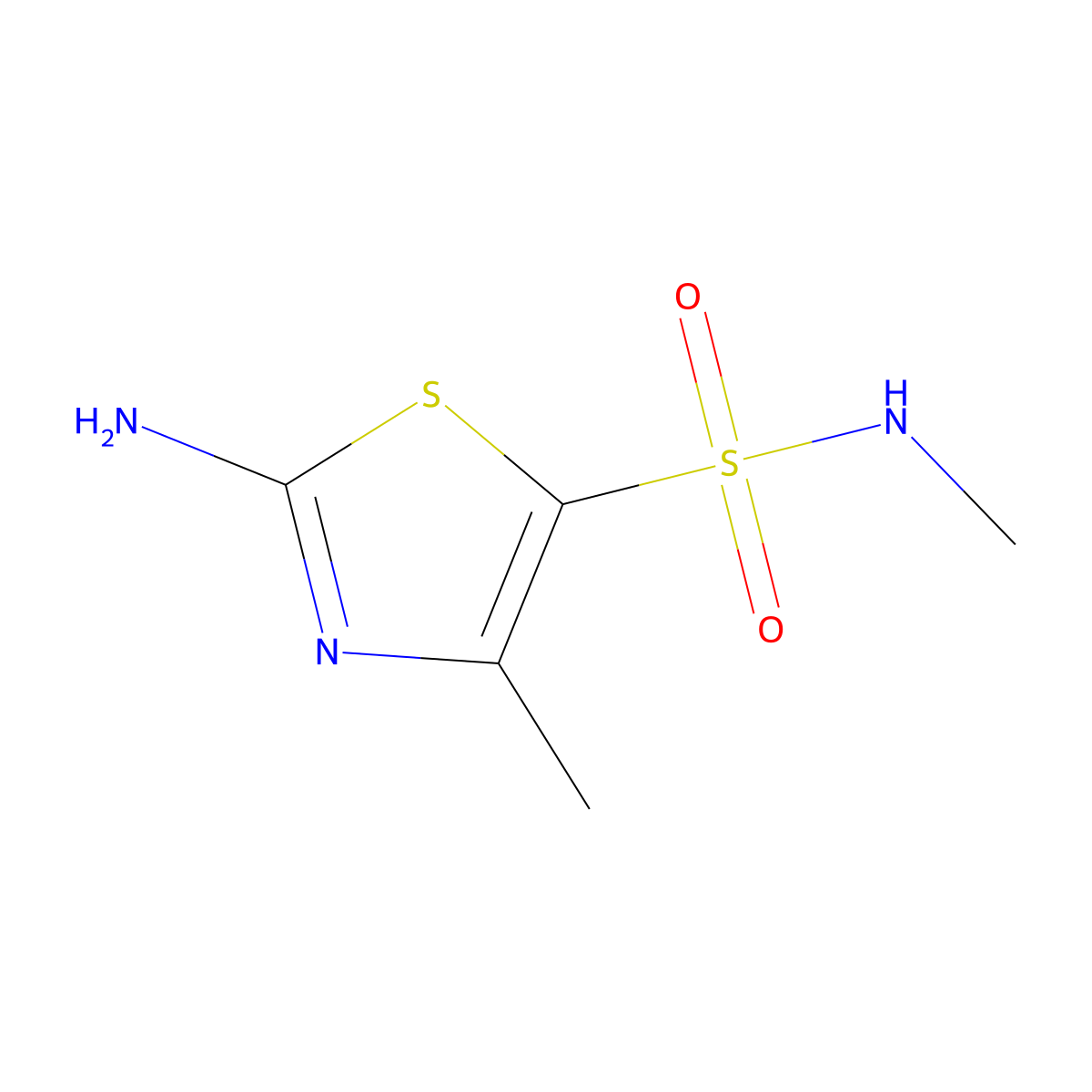 2-Amino-N,4-dimethylthiazole-5-sulfonamide molecular structure, CAS 1343269-00-0