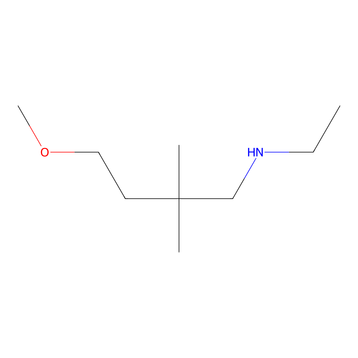 Ethyl(4-methoxy-2,2-dimethylbutyl)amine molecular structure, CAS 1343269-10-2
