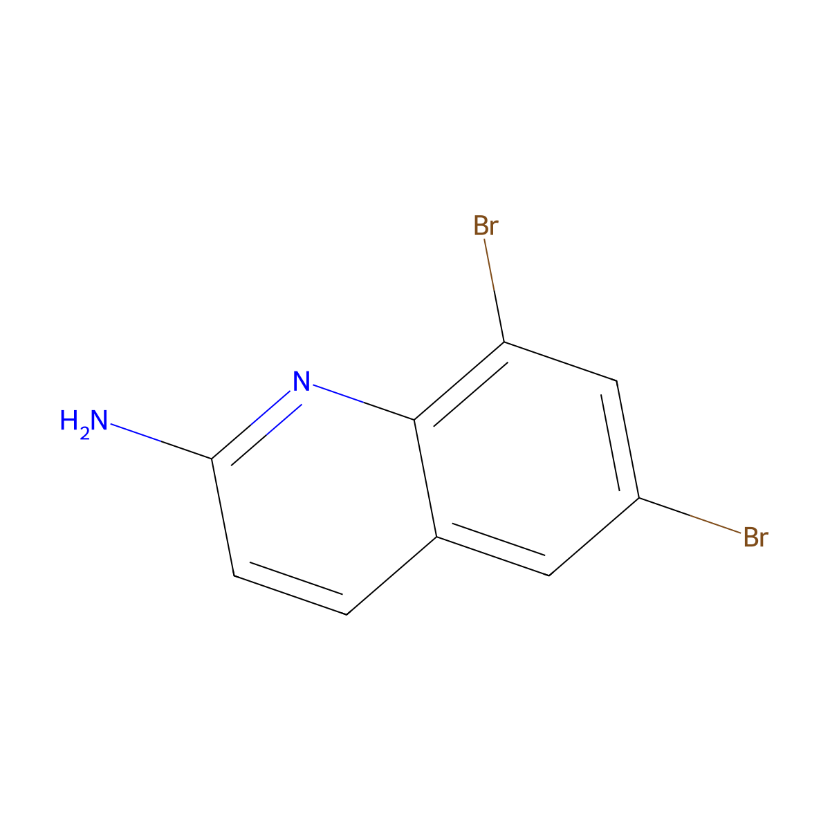 6,8-Dibromoquinolin-2-amine molecular structure, CAS 1343269-39-5
