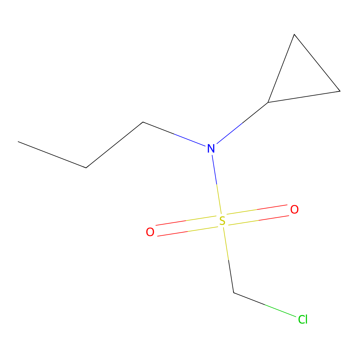1-chloro-N-cyclopropyl-N-propylmethanesulfonamide molecular structure, CAS 1343270-73-4