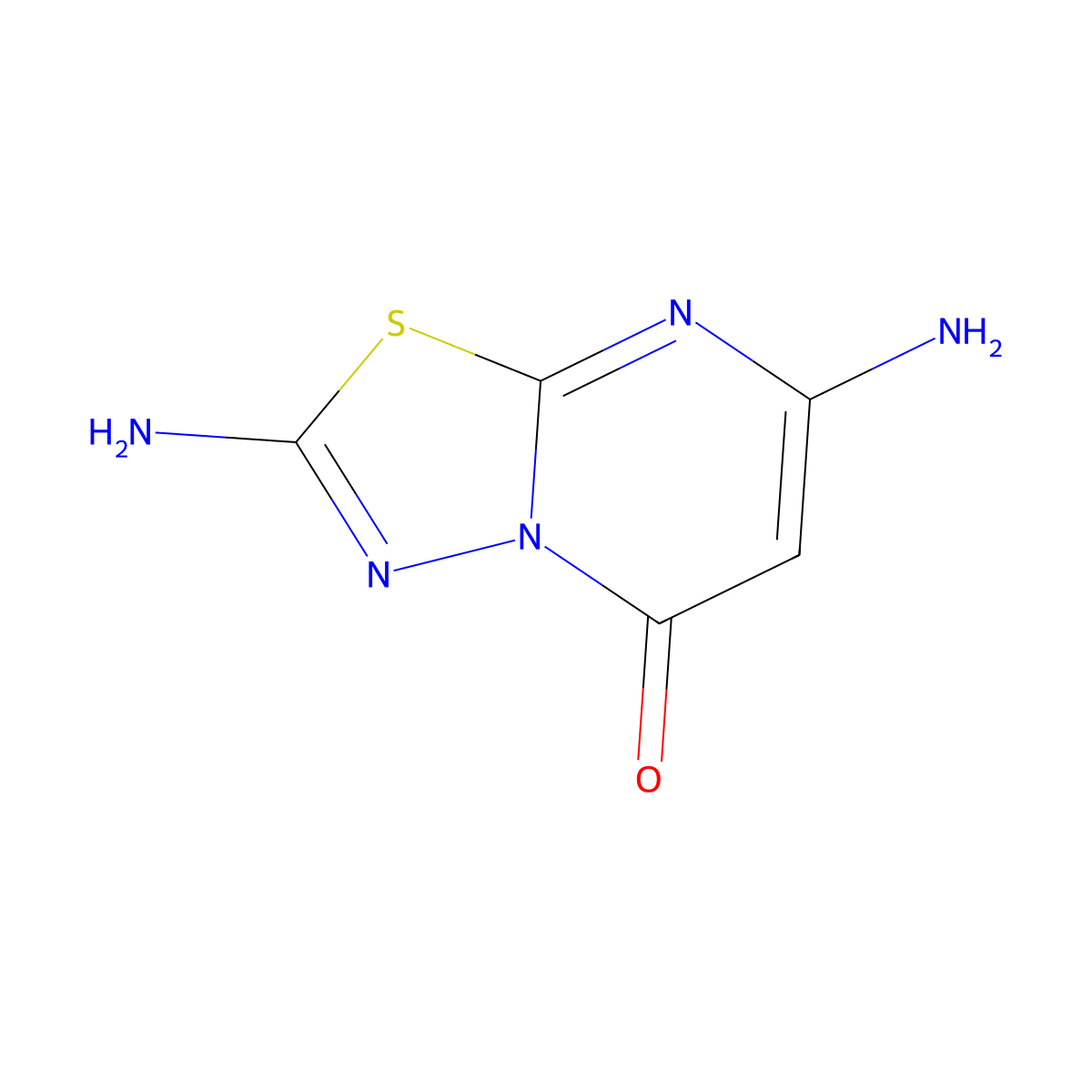 2,7-Diamino-5H-[1,3,4]thiadiazolo[3,2-A]pyrimidin-5-one molecular structure, CAS 1343271-37-3