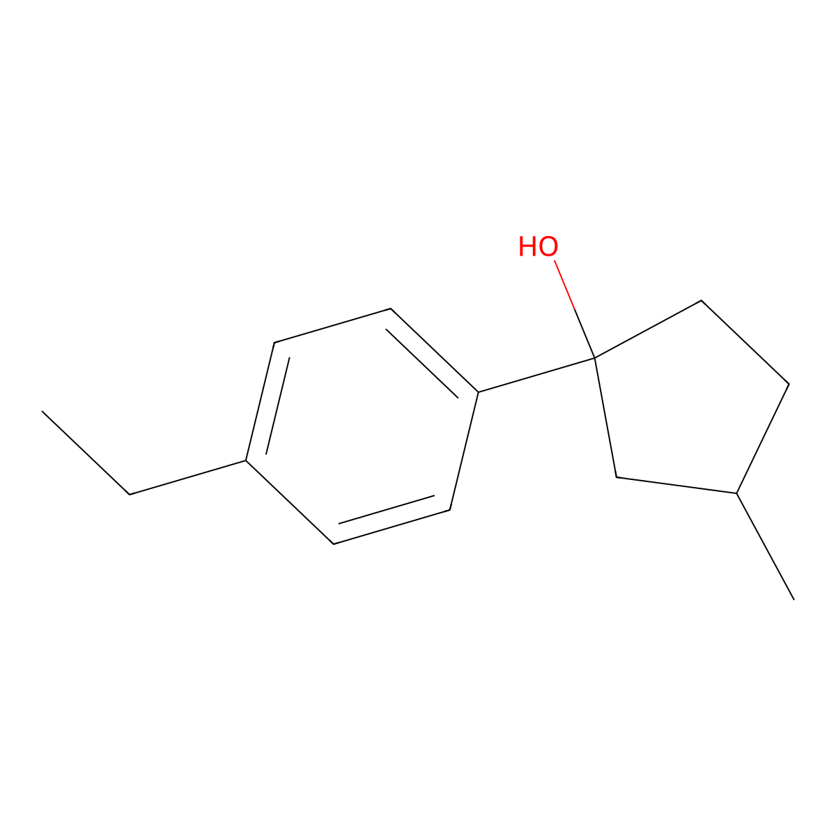 1-(4-Ethylphenyl)-3-methylcyclopentan-1-ol molecular structure, CAS 1343271-43-1