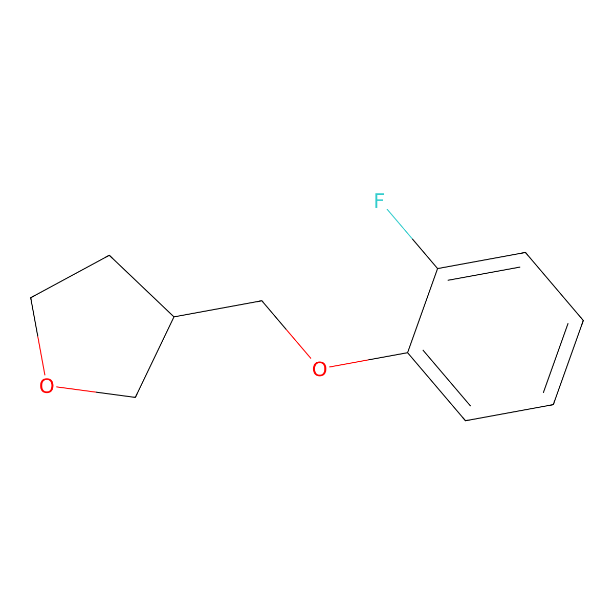 3-[(2-Fluorophenoxy)methyl]oxolane molecular structure, CAS 1343274-37-2