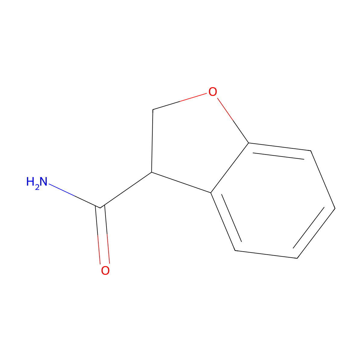 2,3-Dihydro-1-benzofuran-3-carboxamide molecular structure, CAS 1343275-28-4