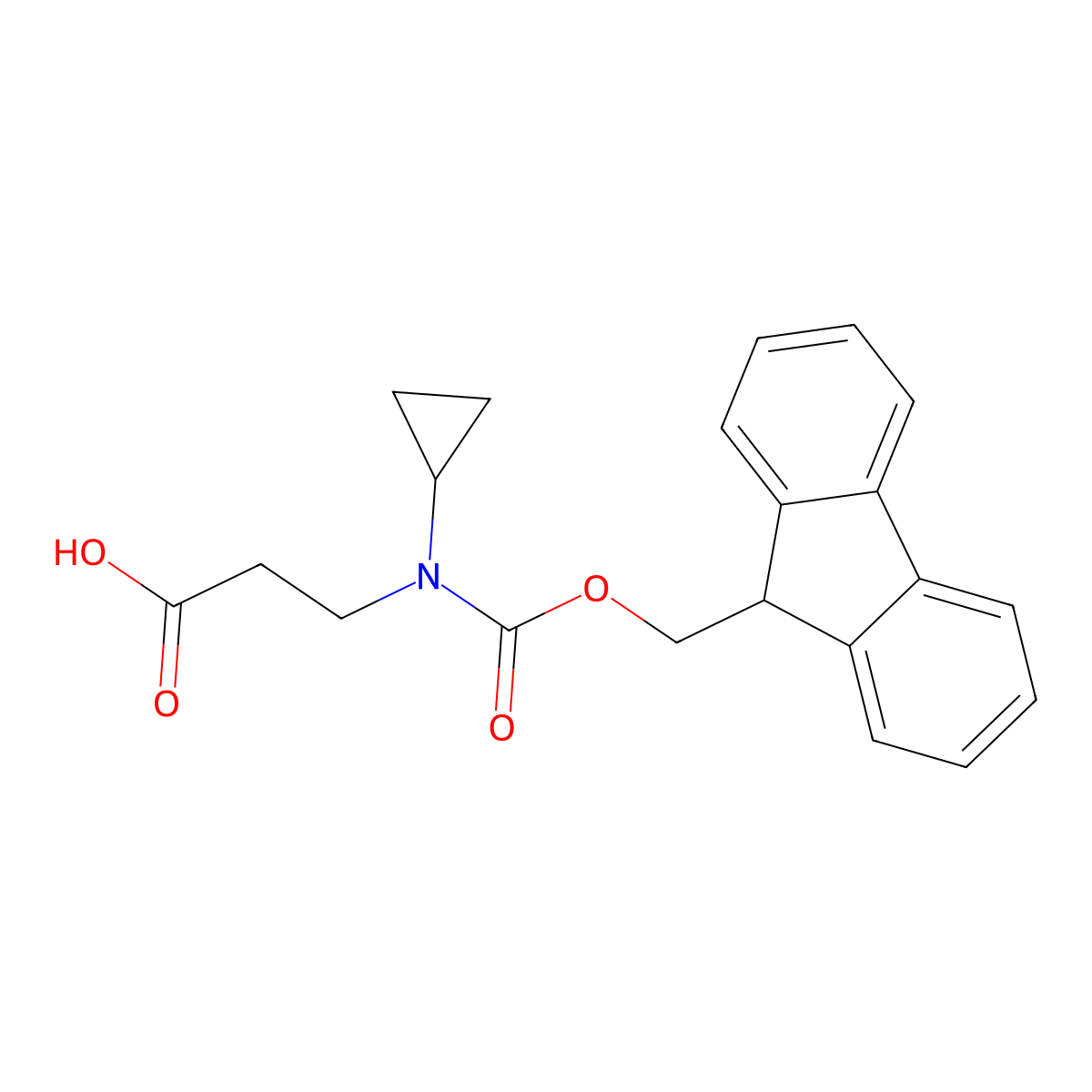 3-(Cyclopropyl[(9H-fluoren-9-ylmethoxy)carbonyl]amino)propanoic acid molecular structure, CAS 1343275-93-3