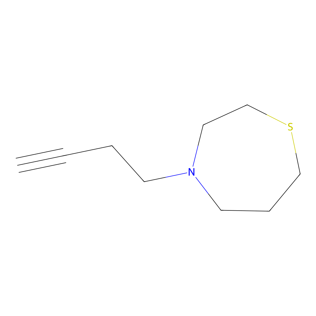 4-(But-3-yn-1-yl)-1,4-thiazepane molecular structure, CAS 1343276-17-4