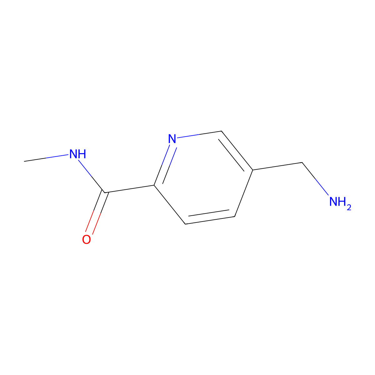 5-(aminomethyl)-N-methylpyridine-2-carboxamide molecular structure, CAS 1343278-09-0