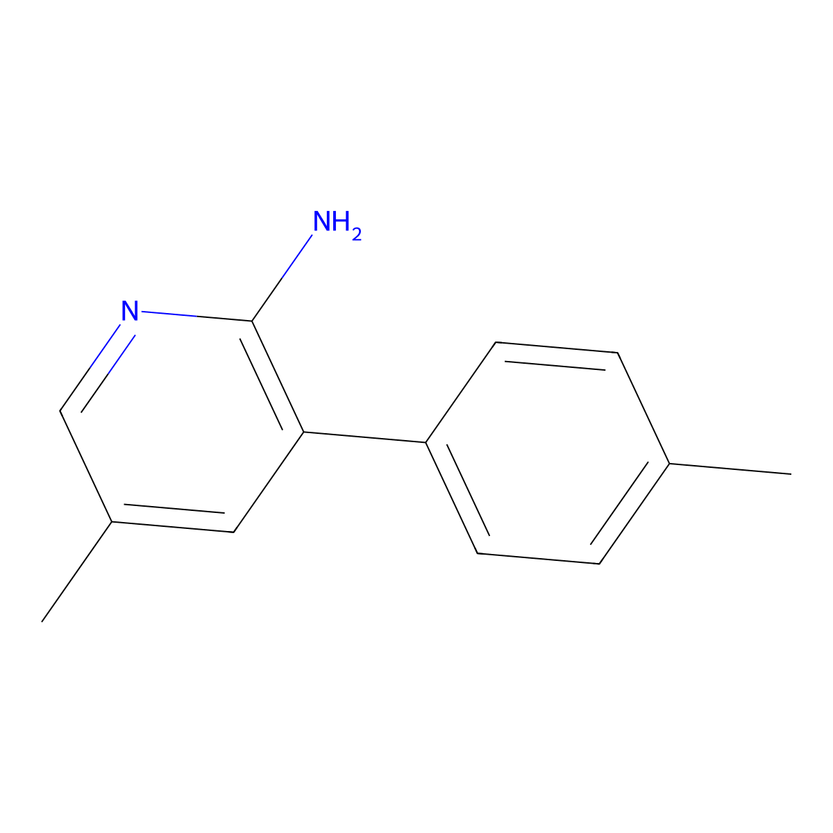 5-Methyl-3-(p-tolyl)pyridin-2-amine molecular structure, CAS 1343279-06-0