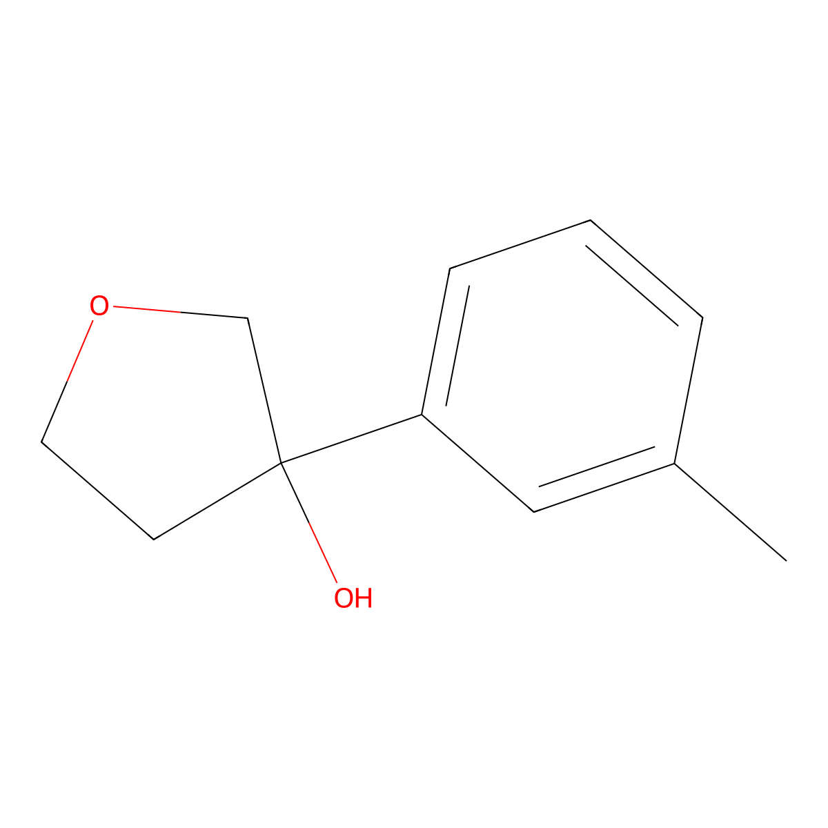 Tetrahydro-3-(3-methylphenyl)-3-furanol molecular structure, CAS 1343279-86-6