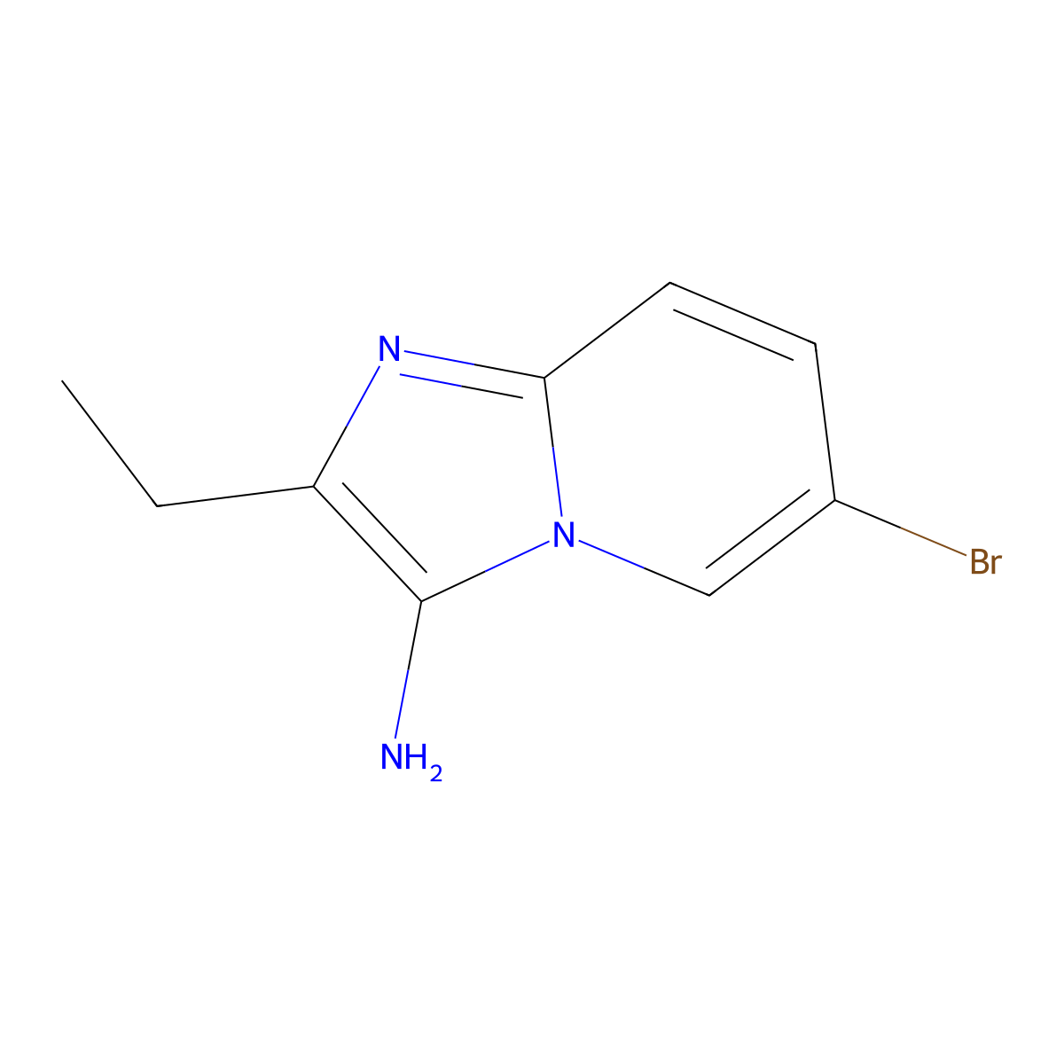 6-Bromo-2-ethylimidazo[1,2-a]pyridin-3-amine molecular structure, CAS 1343280-51-2