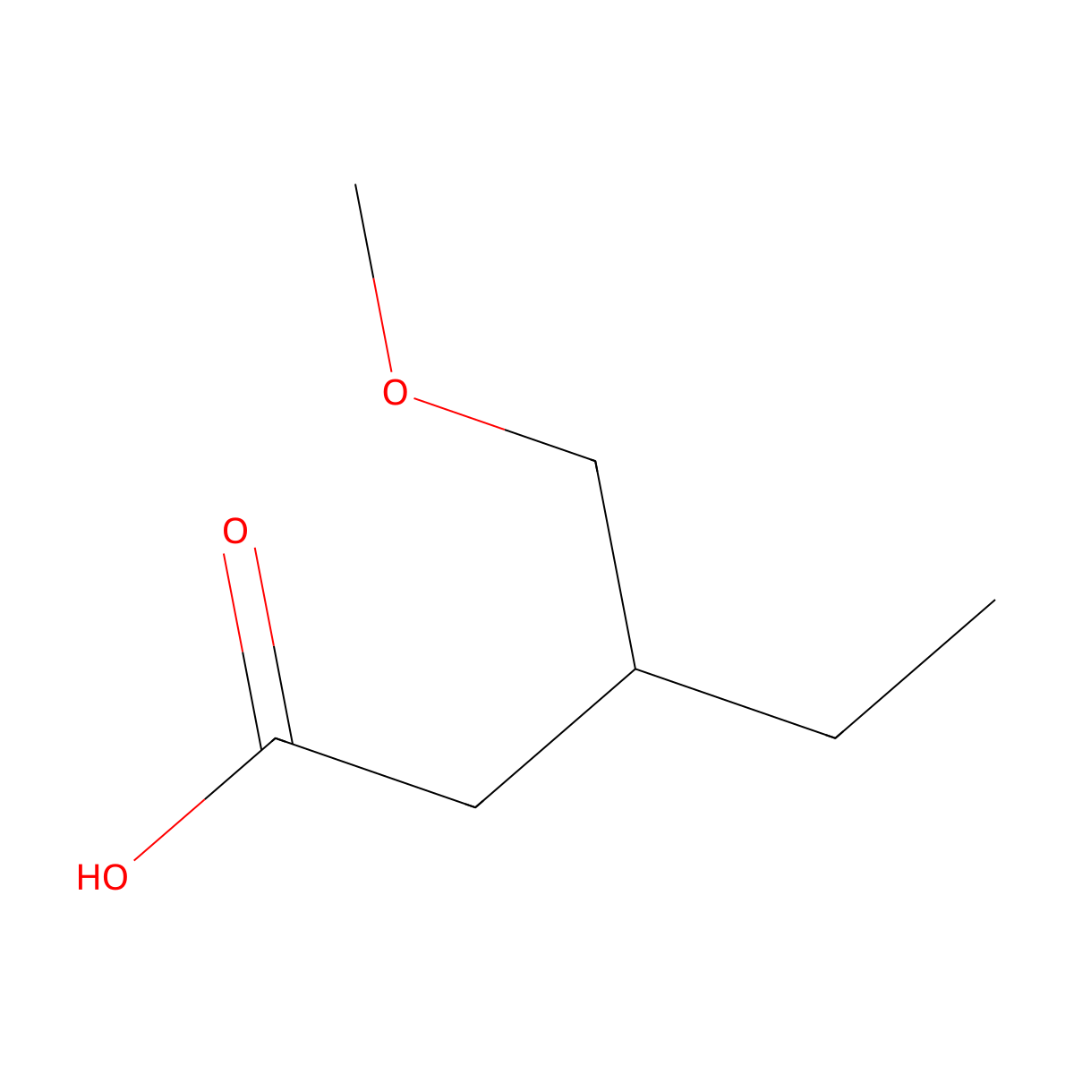 3-(Methoxymethyl)pentanoic acid molecular structure, CAS 1343282-45-0