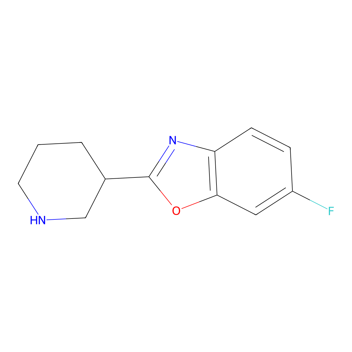 6-Fluoro-2-(piperidin-3-yl)-1,3-benzoxazole molecular structure, CAS 1343290-20-9