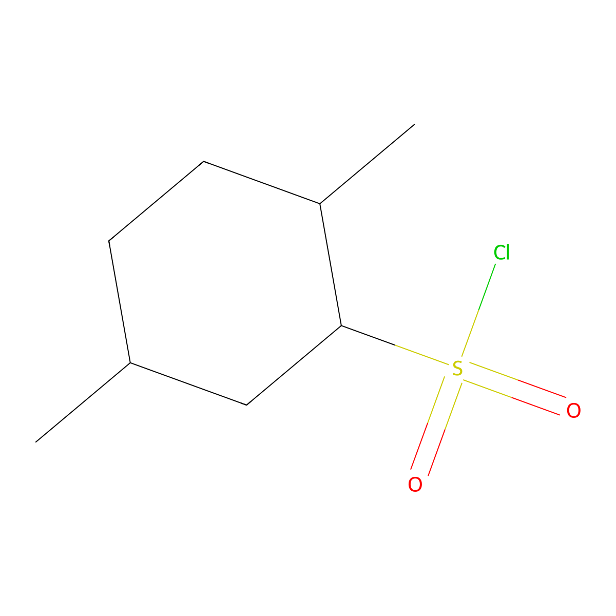 2,5-Dimethylcyclohexane-1-sulfonyl chloride molecular structure, CAS 1343290-52-7