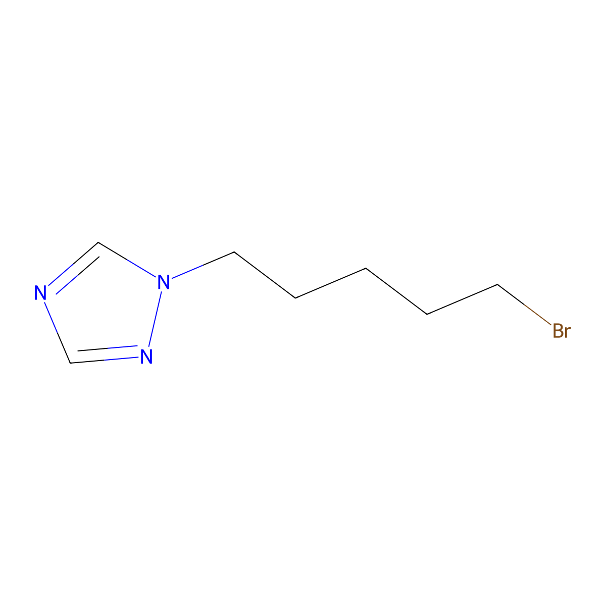 1-(5-Bromopentyl)-1,2,4-triazole molecular structure, CAS 1343291-11-1