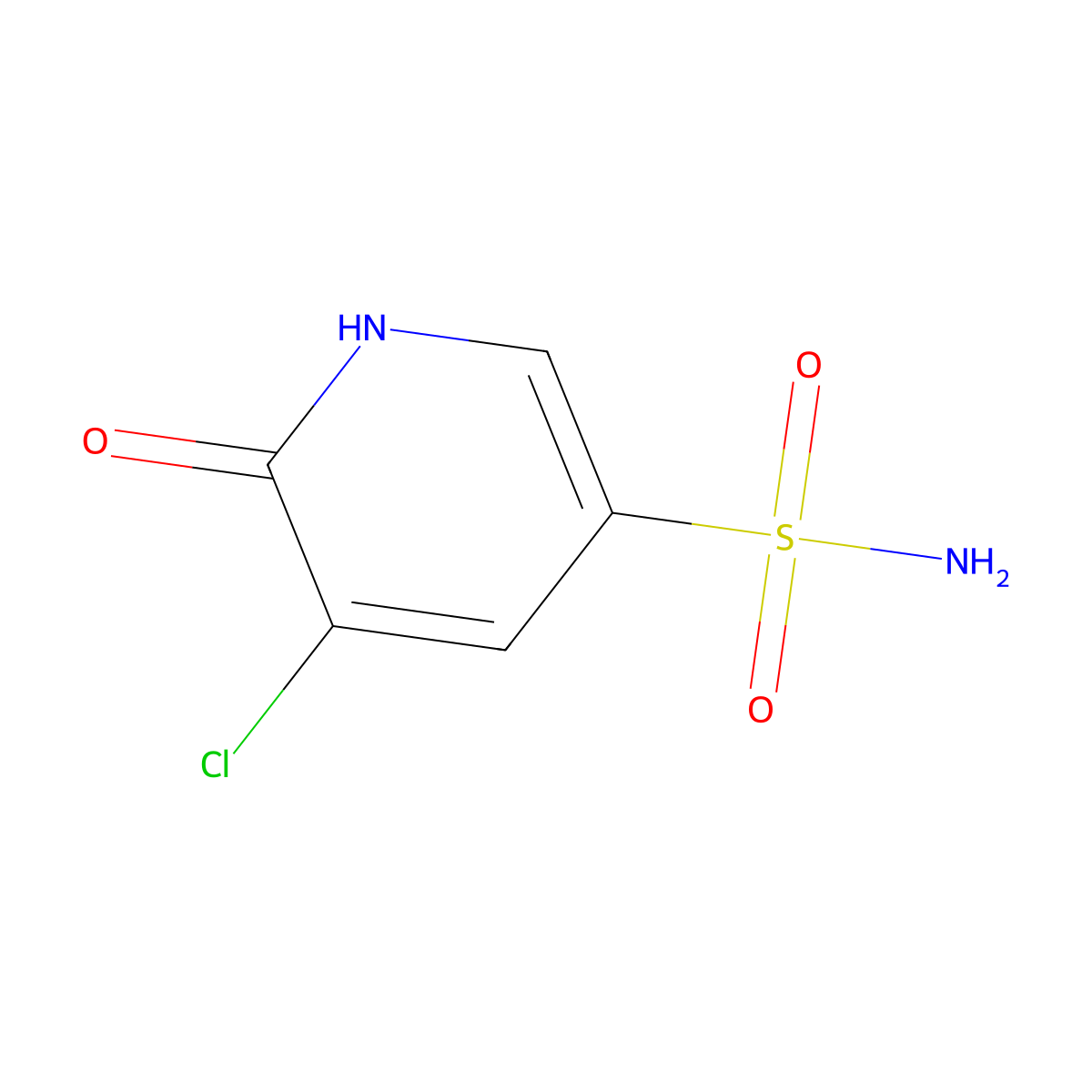 5-Chloro-6-oxo-1,6-dihydropyridine-3-sulfonamide molecular structure, CAS 1343291-14-4