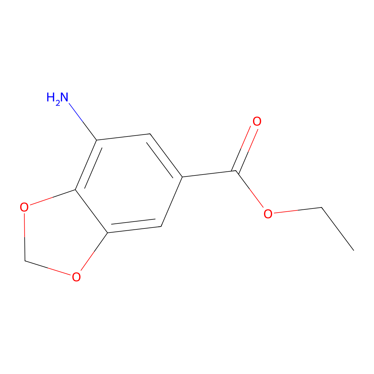 ethyl 7-amino-2H-1,3-benzodioxole-5-carboxylate molecular structure, CAS 1343291-63-3