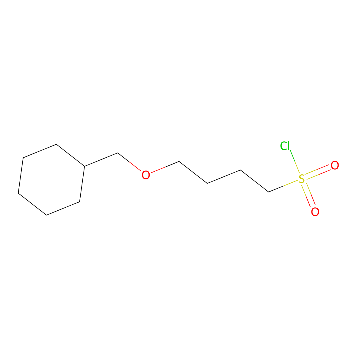 4-(Cyclohexylmethoxy)butane-1-sulfonyl chloride molecular structure, CAS 1343293-57-1