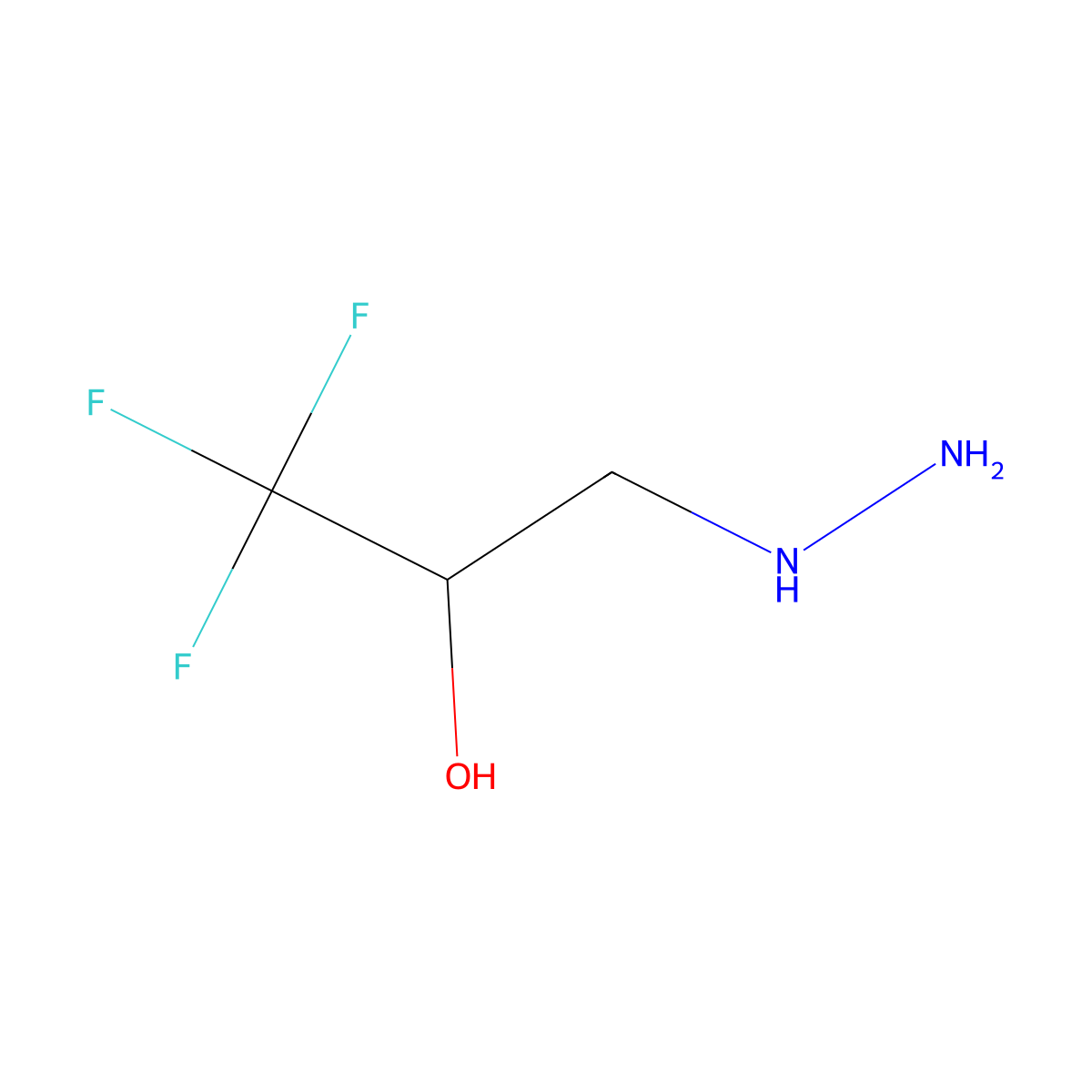 1,1,1-Trifluoro-3-hydrazinylpropan-2-ol molecular structure, CAS 1343295-52-2