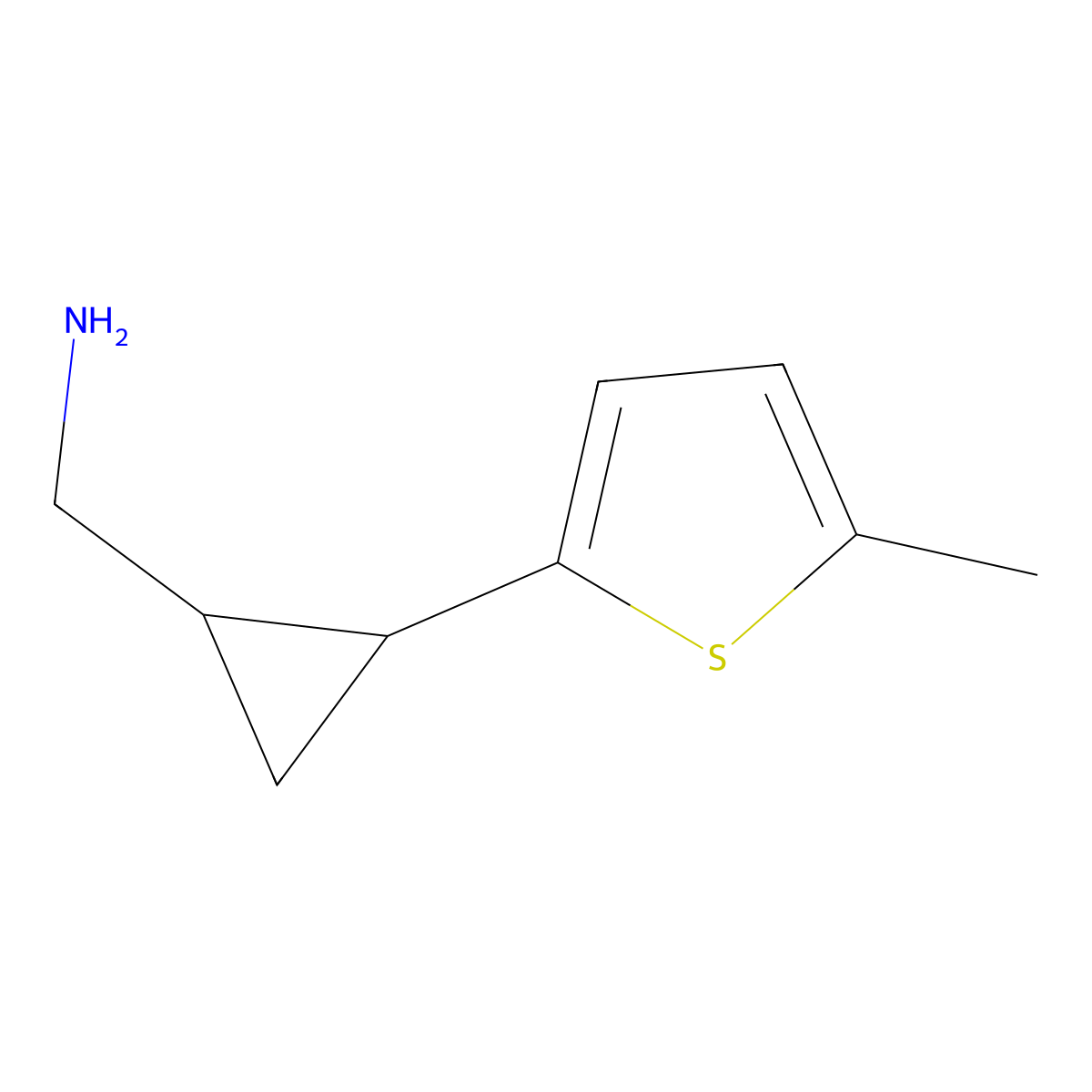 (2-(5-Methylthiophen-2-yl)cyclopropyl)methanamine molecular structure, CAS 1343296-72-9