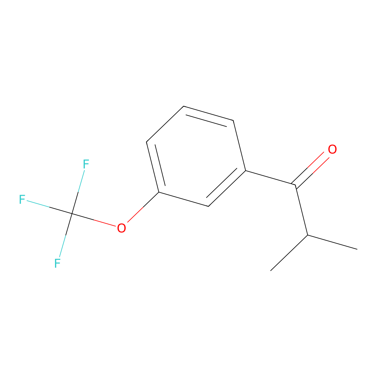 2-Methyl-1-(3-trifluoromethoxy-phenyl)-propan-1-one molecular structure, CAS 1343298-84-9