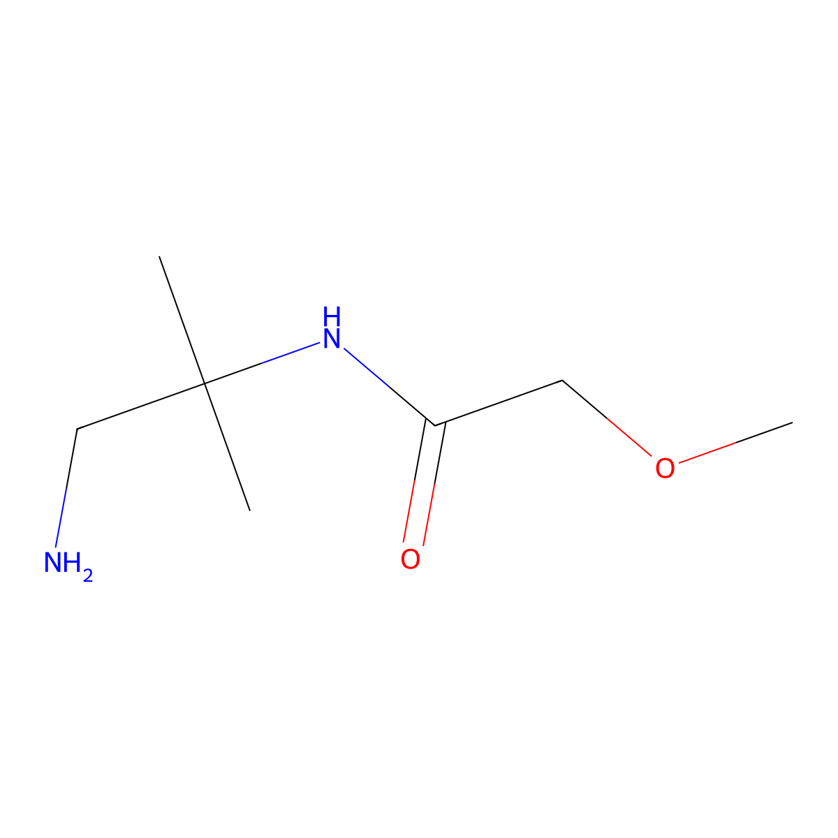 N-(1-amino-2-methylpropan-2-yl)-2-methoxyacetamide molecular structure, CAS 1343299-22-8