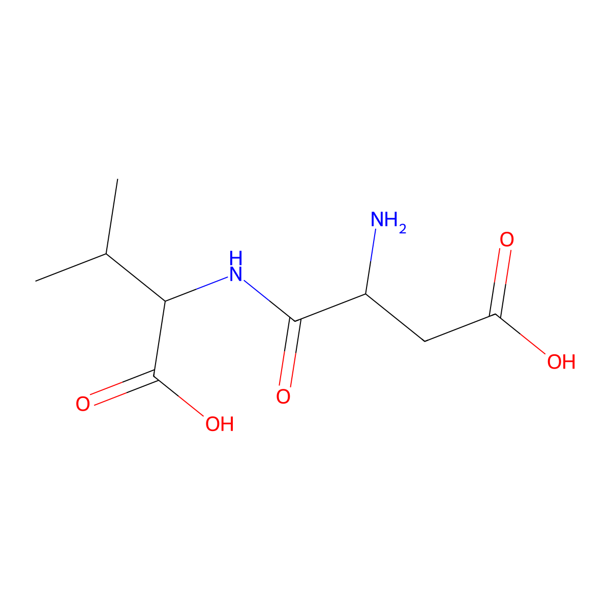 Asp-Val molecular structure, CAS 13433-04-0