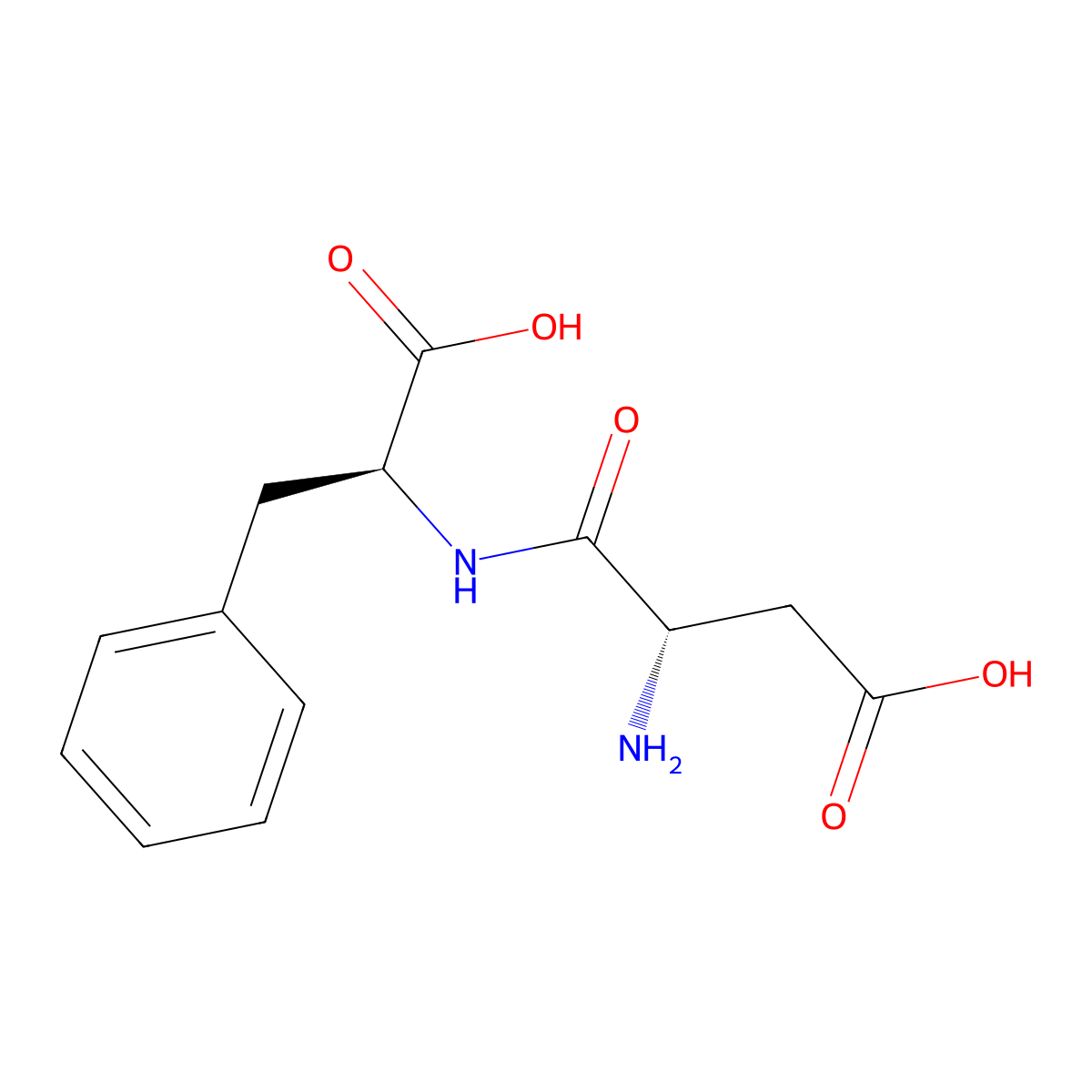 L-Aspartyl-L-phenylalanine molecular structure, CAS 13433-09-5
