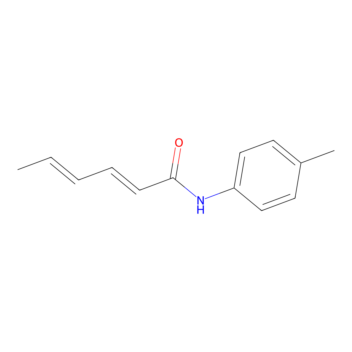 N-(4-methylphenyl)hexa-2,4-dienamide molecular structure, CAS 134330-11-3