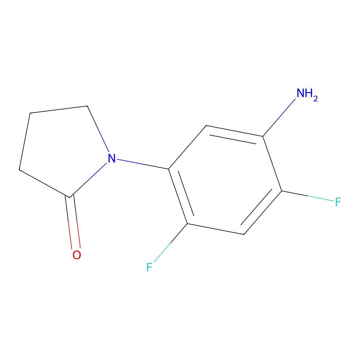 1-(5-Amino-2,4-difluorophenyl)pyrrolidin-2-one molecular structure, CAS 1343300-38-8