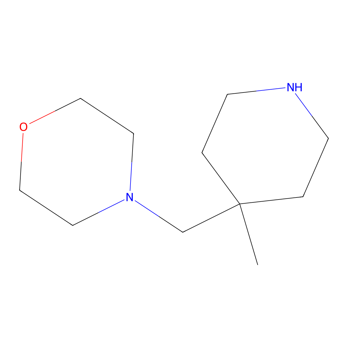 4-[(4-Methylpiperidin-4-yl)methyl]morpholine molecular structure, CAS 1343301-44-9