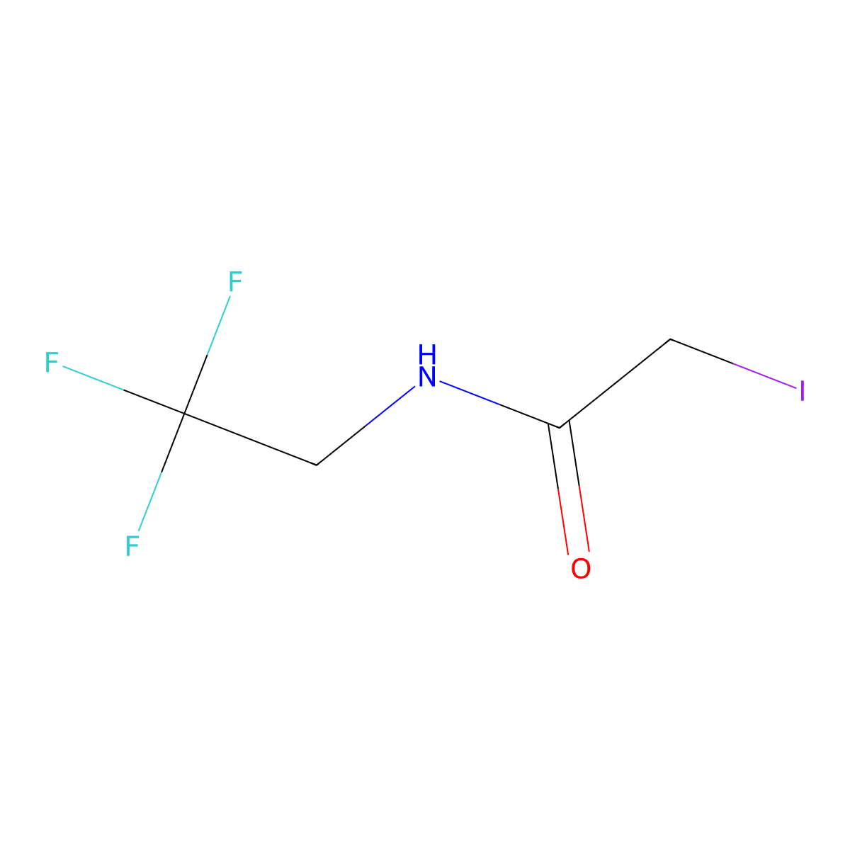 2-iodo-N-(2,2,2-trifluoroethyl)acetamide molecular structure, CAS 1343302-15-7
