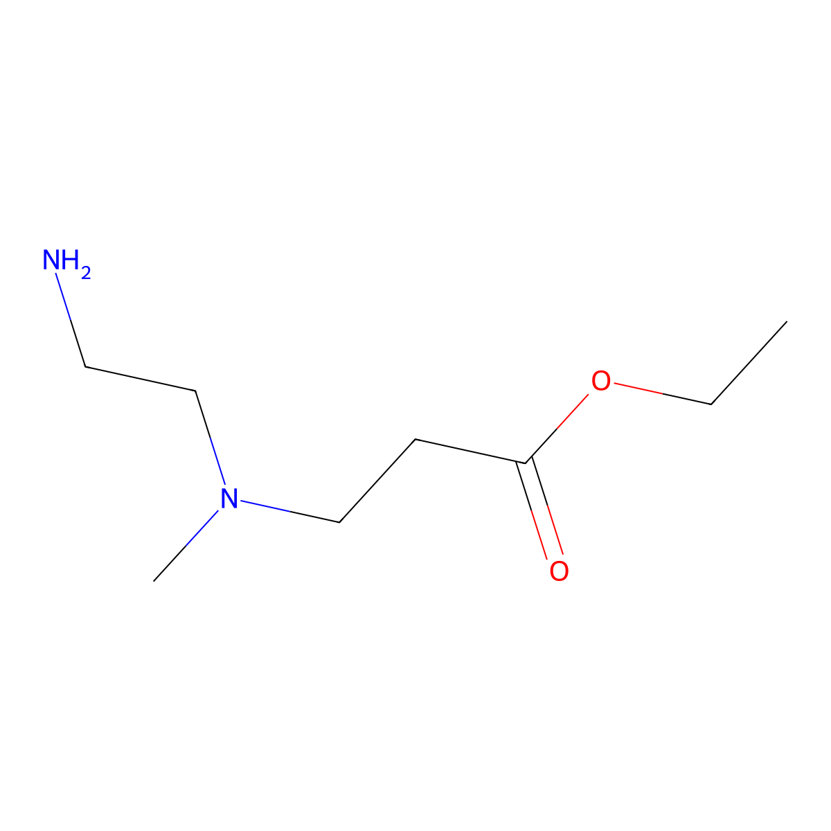 Ethyl 3-[(2-aminoethyl)(methyl)amino]propanoate molecular structure, CAS 1343302-23-7