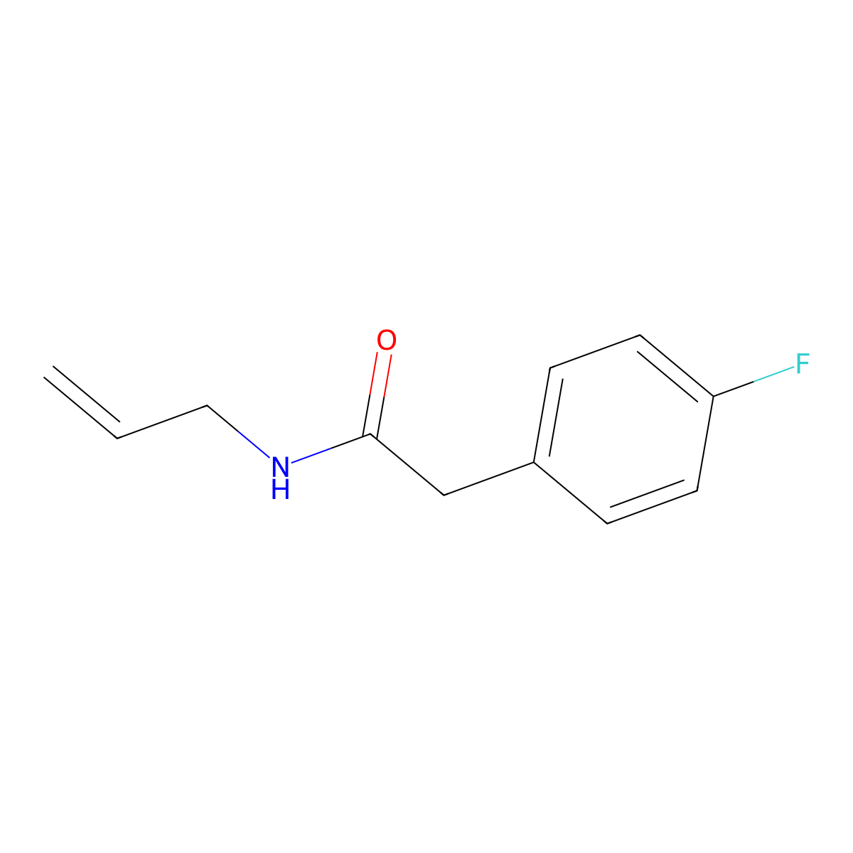 N-allyl-2-(4-fluorophenyl)acetamide molecular structure, CAS 1343302-25-9