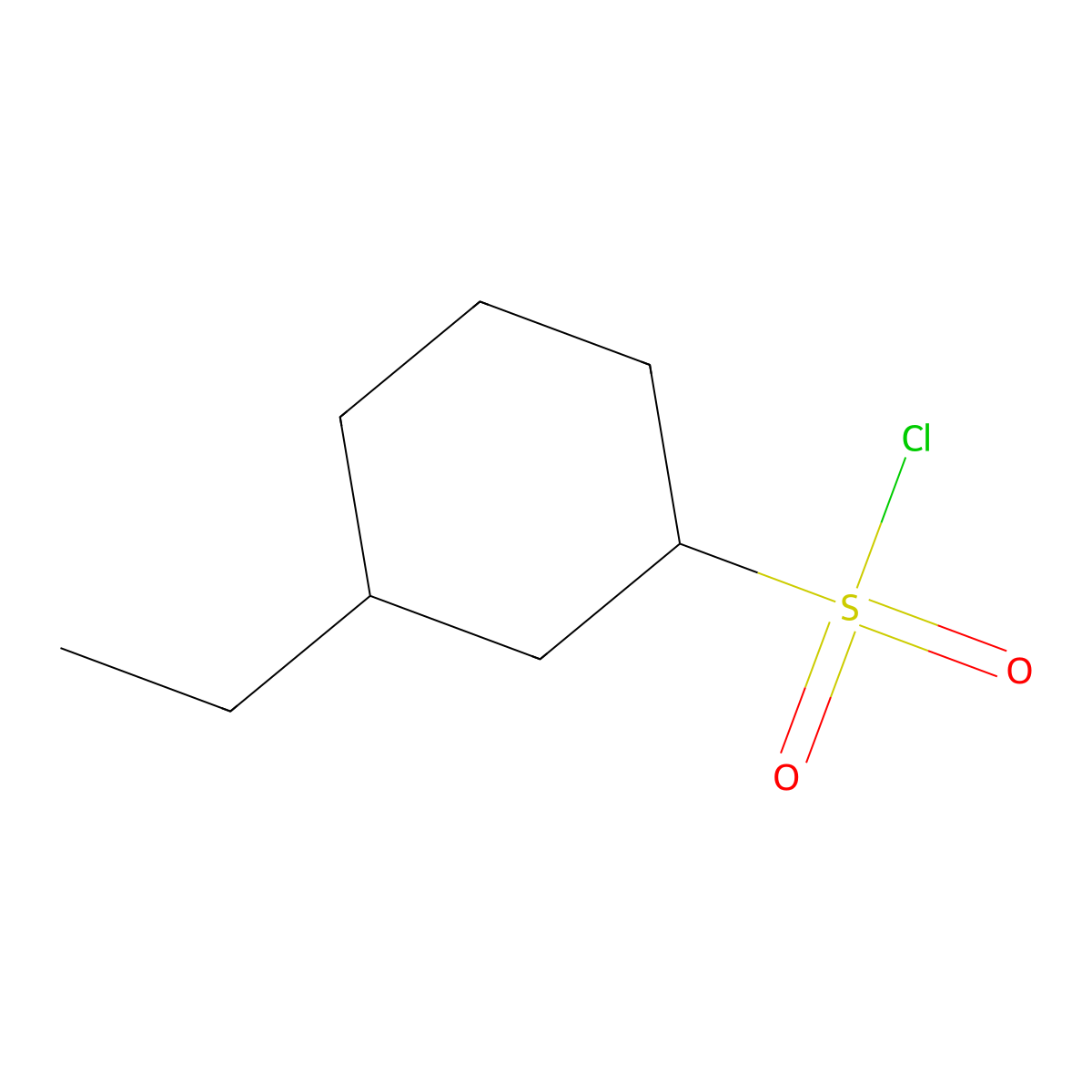 3-Ethylcyclohexane-1-sulfonyl chloride molecular structure, CAS 1343304-06-2