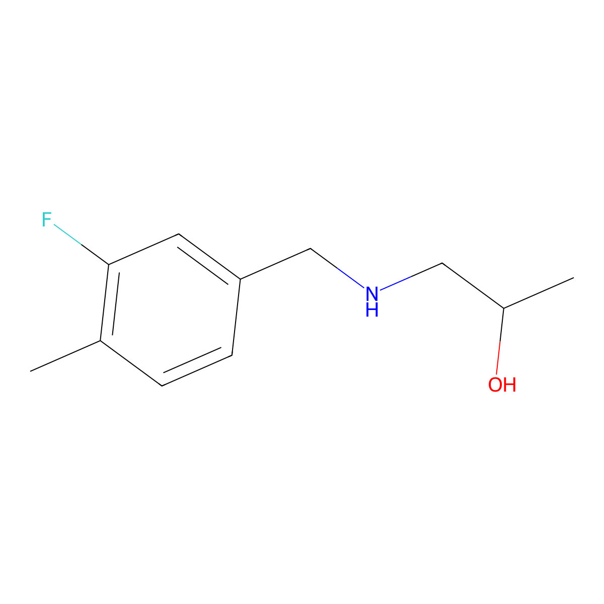 1-{[(3-Fluoro-4-methylphenyl)methyl]amino}propan-2-ol molecular structure, CAS 1343304-67-5