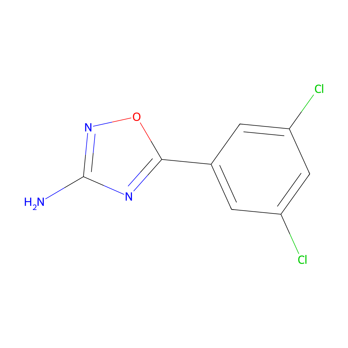 5-(3,5-Dichlorophenyl)-1,2,4-oxadiazol-3-amine molecular structure, CAS 1343305-64-5