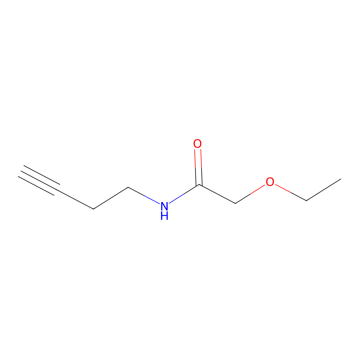 N-(but-3-yn-1-yl)-2-ethoxyacetamide molecular structure, CAS 1343308-20-2