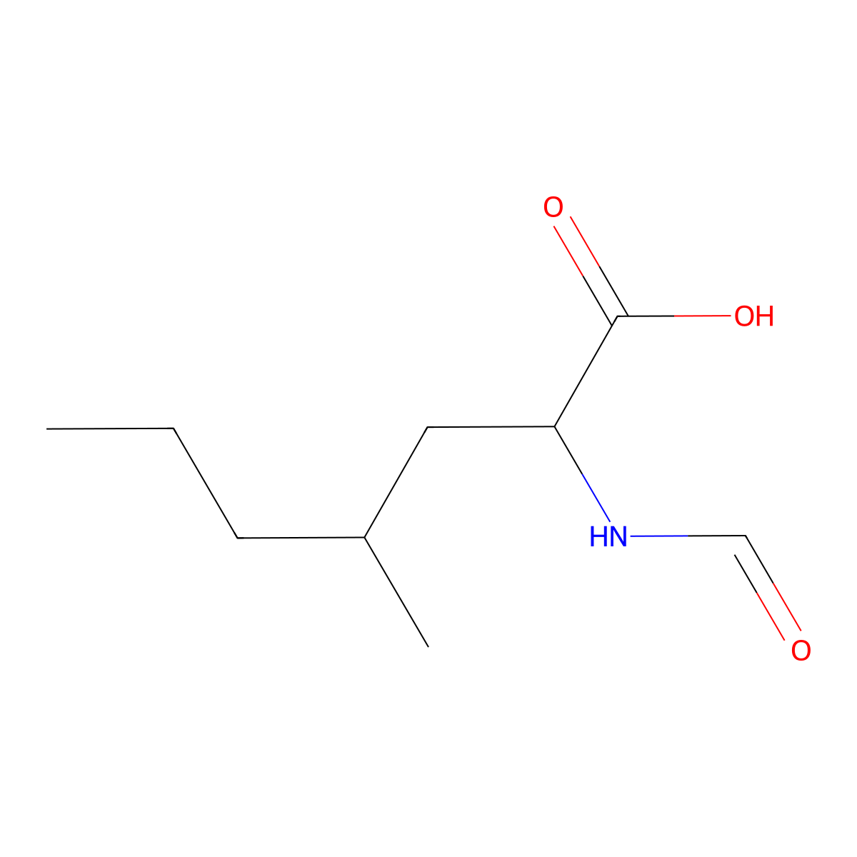 2-Formamido-4-methylheptanoic acid molecular structure, CAS 1343308-41-7