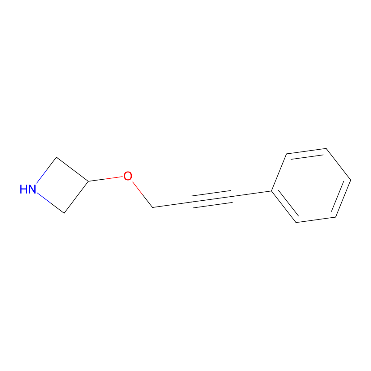 3-[(3-Phenylprop-2-yn-1-yl)oxy]azetidine molecular structure, CAS 1343309-25-0