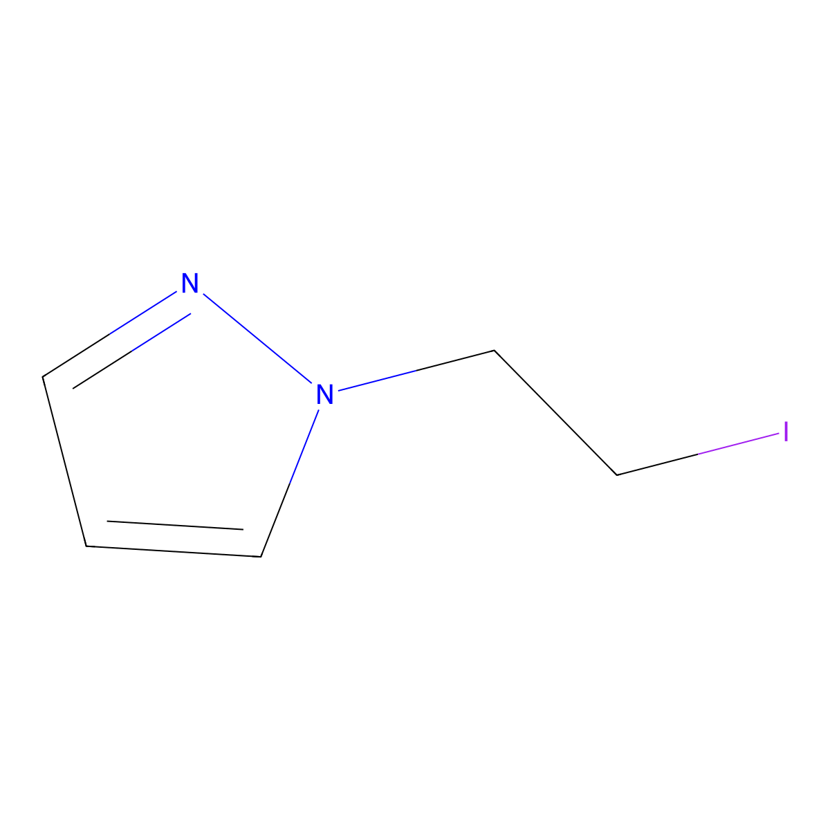 1-(2-Iodoethyl)-1h-pyrazole molecular structure, CAS 1343309-81-8