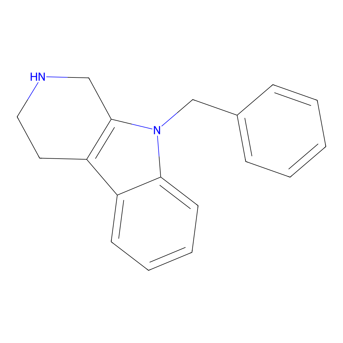 9-Benzyl-2,3,4,9-tetrahydro-1H-beta-carboline molecular structure, CAS 134331-71-8