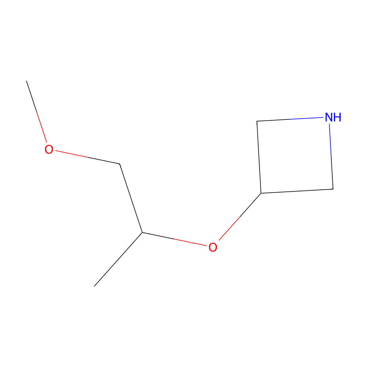 3-[(1-Methoxypropan-2-yl)oxy]azetidine molecular structure, CAS 1343311-68-1