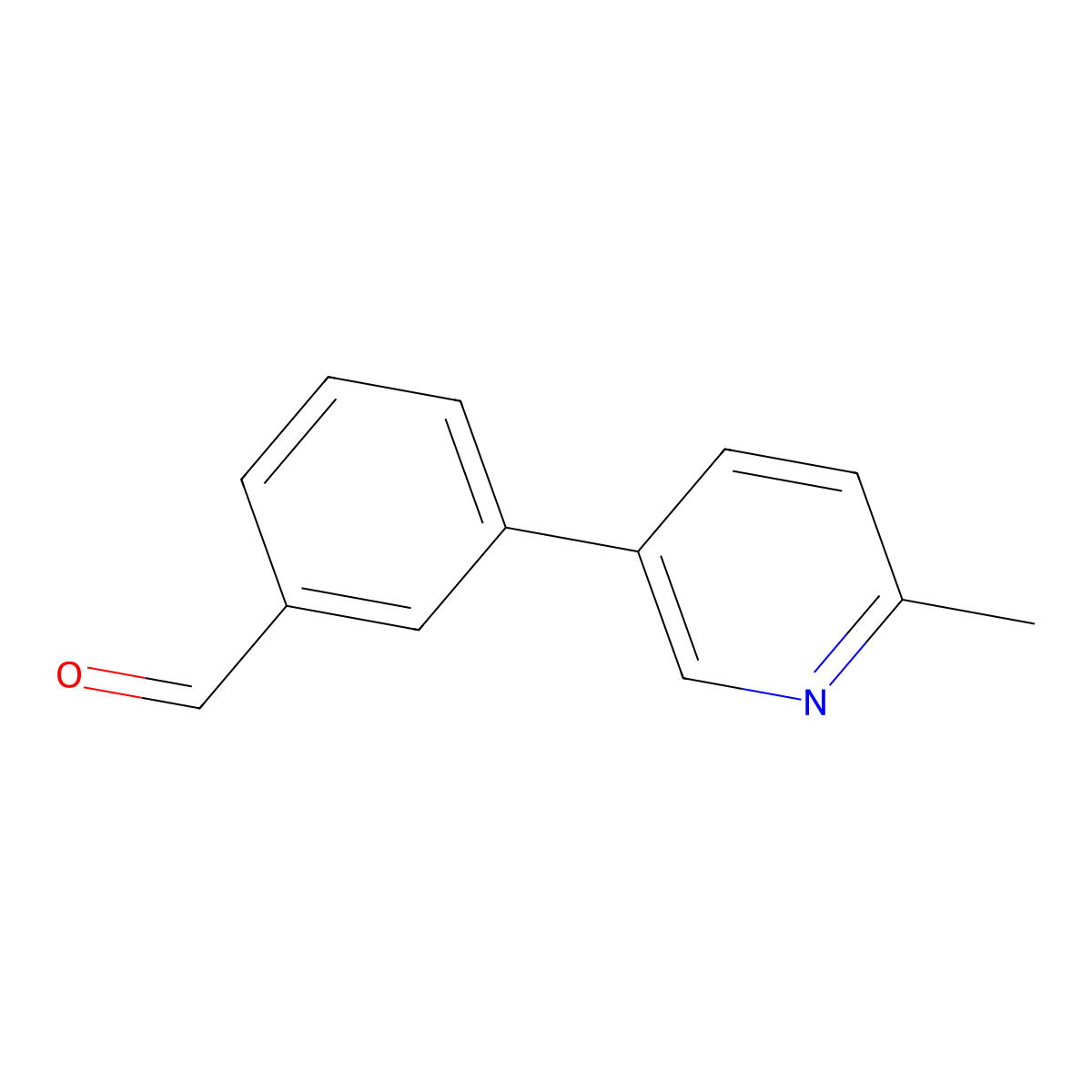 3-(6-Methylpyridin-3-yl)benzaldehyde molecular structure, CAS 1343314-15-7