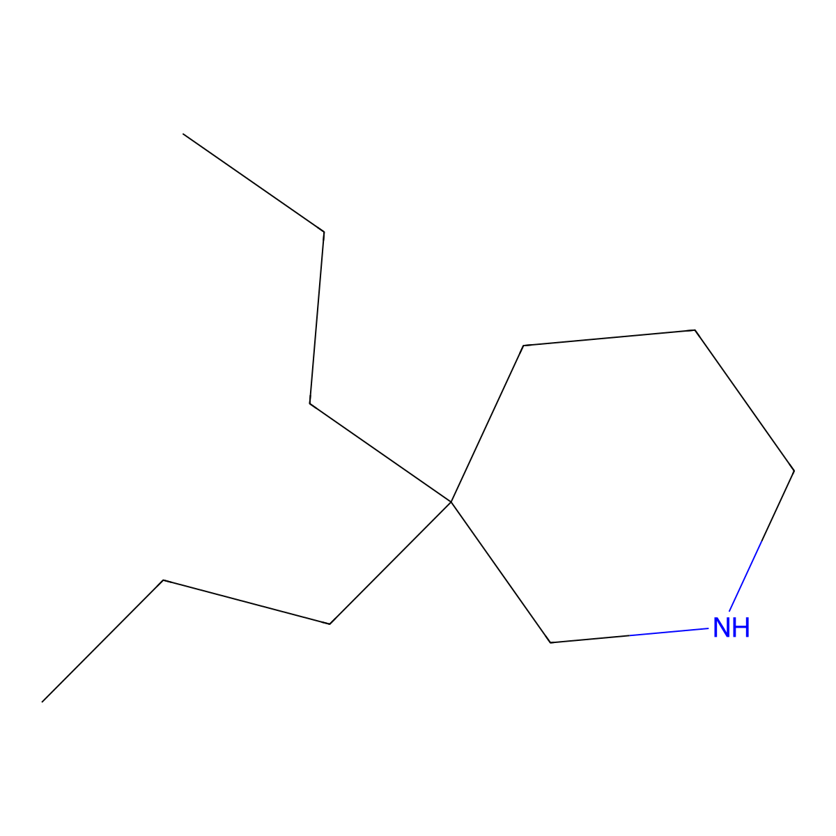 3,3-Dipropylpiperidine molecular structure, CAS 1343317-81-6