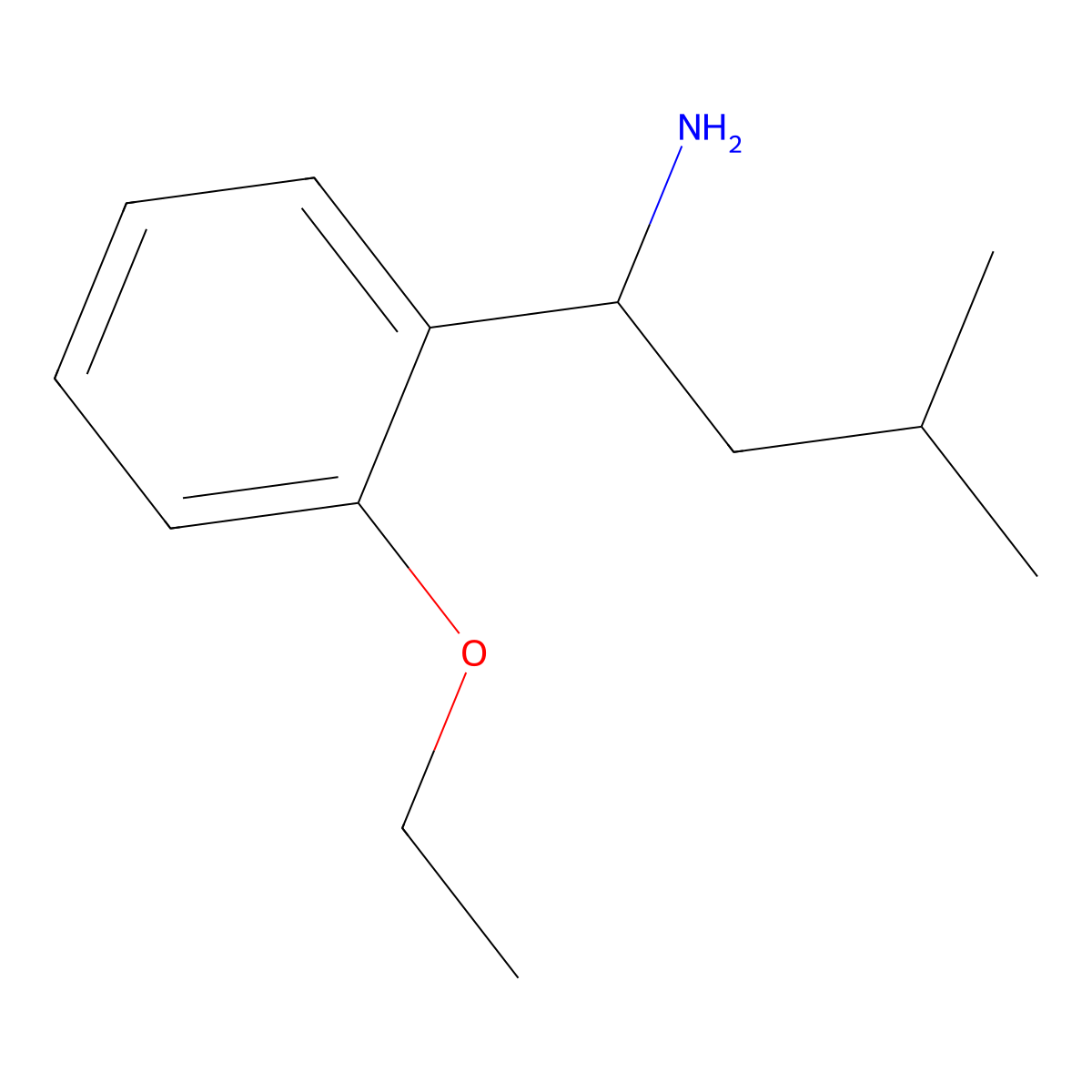 1-(2-Ethoxyphenyl)-3-methylbutan-1-amine molecular structure, CAS 1343319-00-5