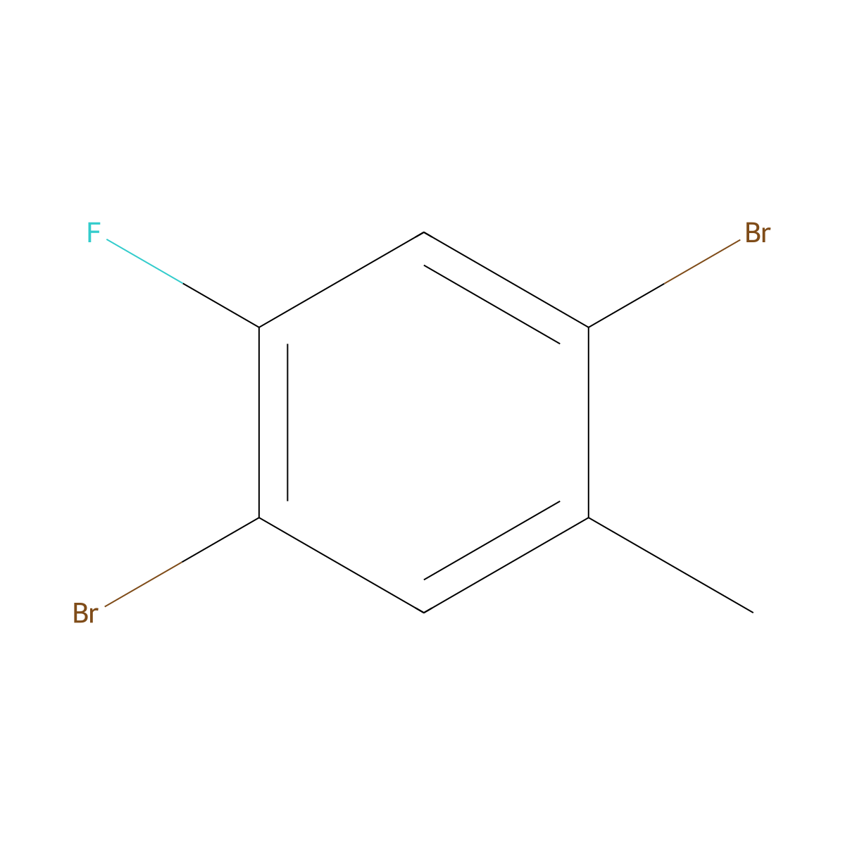 2,5-Dibromo-4-fluorotoluene molecular structure, CAS 134332-29-9