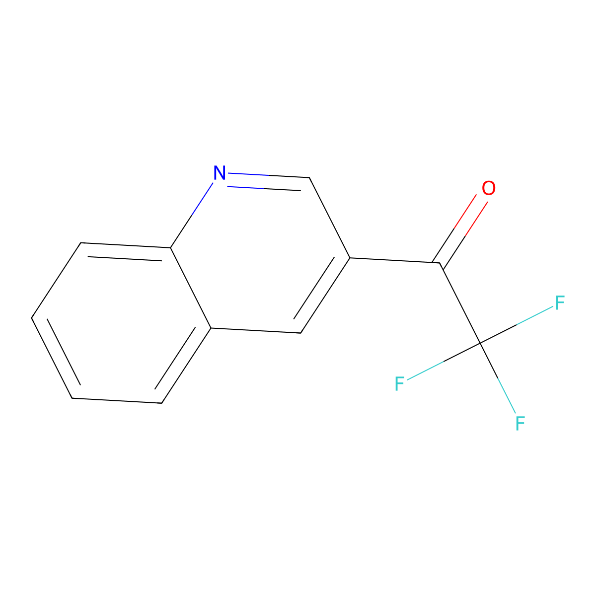 2,2,2-Trifluoro-1-(quinolin-3-yl)ethanone molecular structure, CAS 1343320-88-6