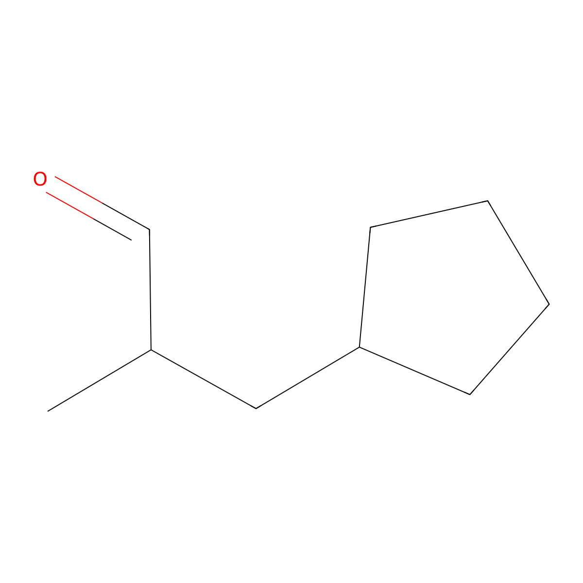 3-Cyclopentyl-2-methylpropanal molecular structure, CAS 1343323-20-5