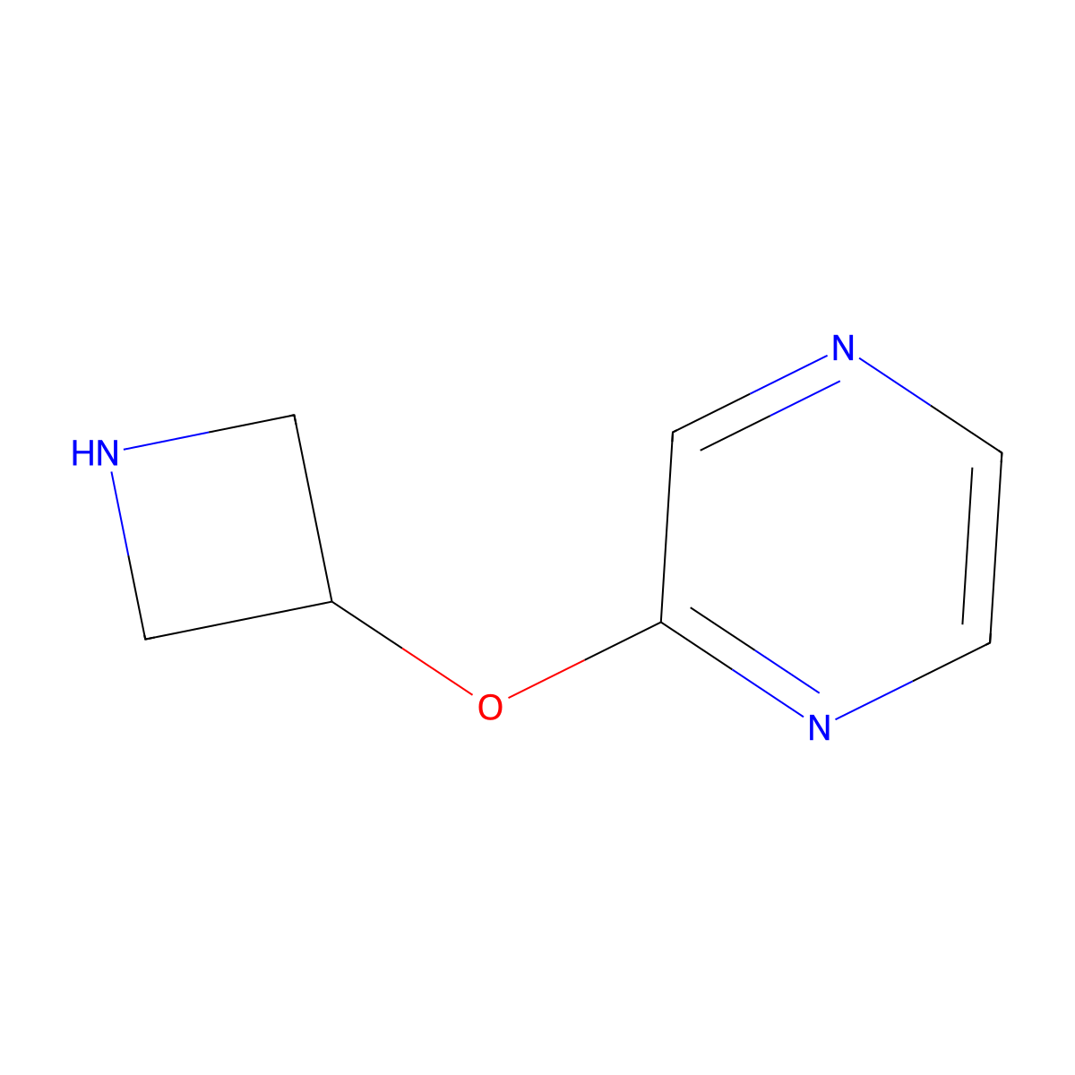 2-(Azetidin-3-yloxy)pyrazine molecular structure, CAS 1343323-27-2